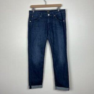 Hudson Bacara Crop Straight Flood Cuff Jeans Women’s Size 29 Dark Wash EUC